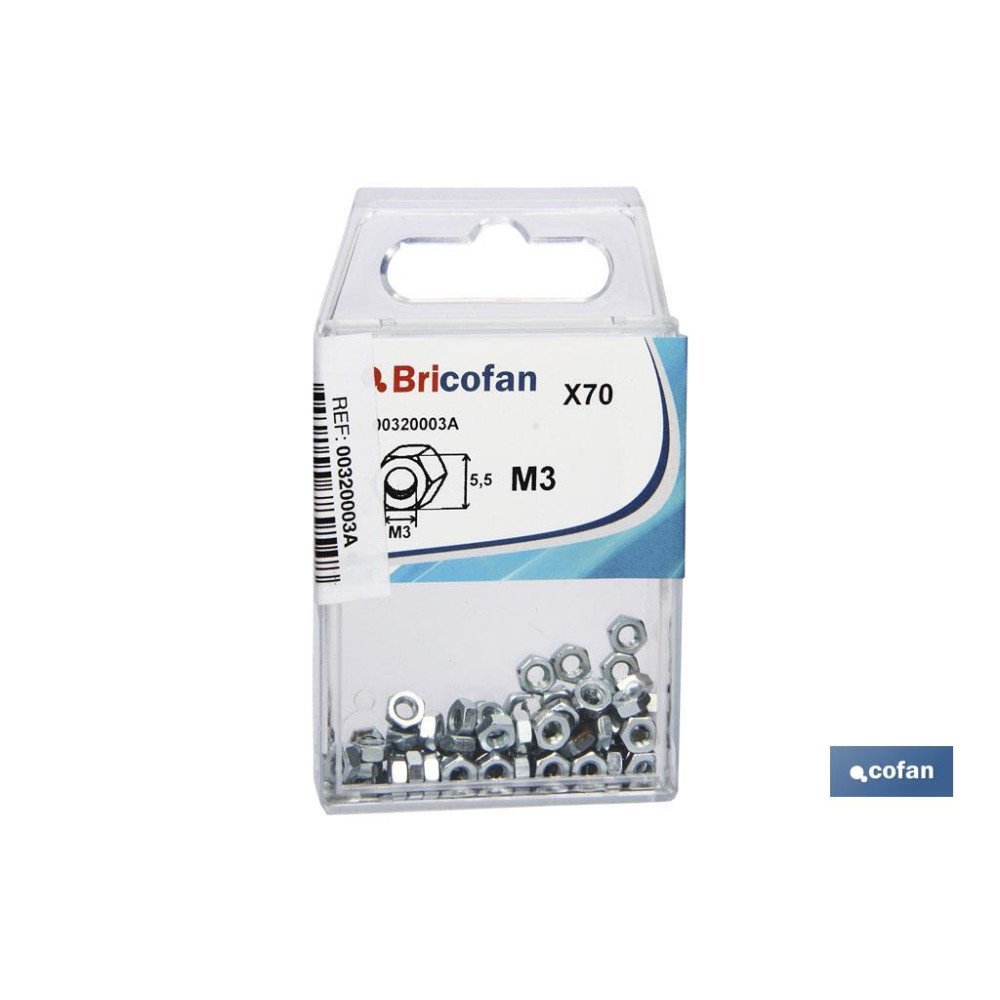 BLÍSTER DE 3 UDS. DIN-934 M-12 ZINC VENTA UNITARIA (PACK: 1 UDS)