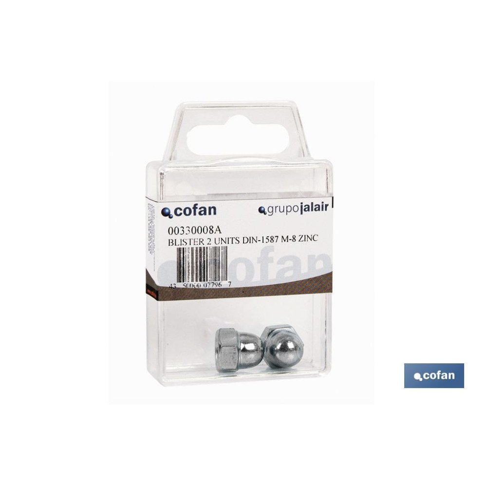 BLÍSTER DE 4 UDS. DIN-1587 M-6 ZINC VENTA UNITARIA (PACK: 1 UDS)