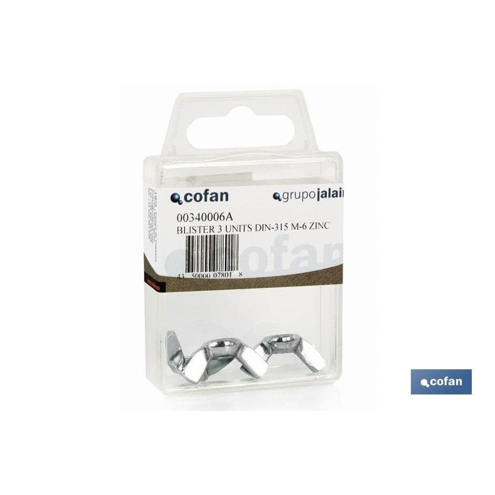 BLÍSTER DE 2 UDS. DIN-315 M-8 ZINC VENTA UNITARIA (PACK: 1 UDS)