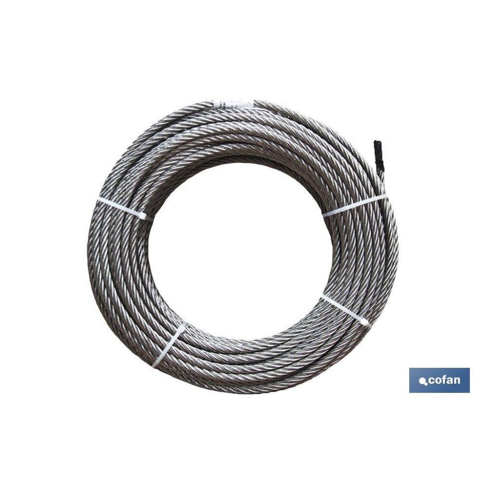 ROLLO CABLE GALVANIZADO 100 MTS. 4MM. (PACK: 1 UDS)
