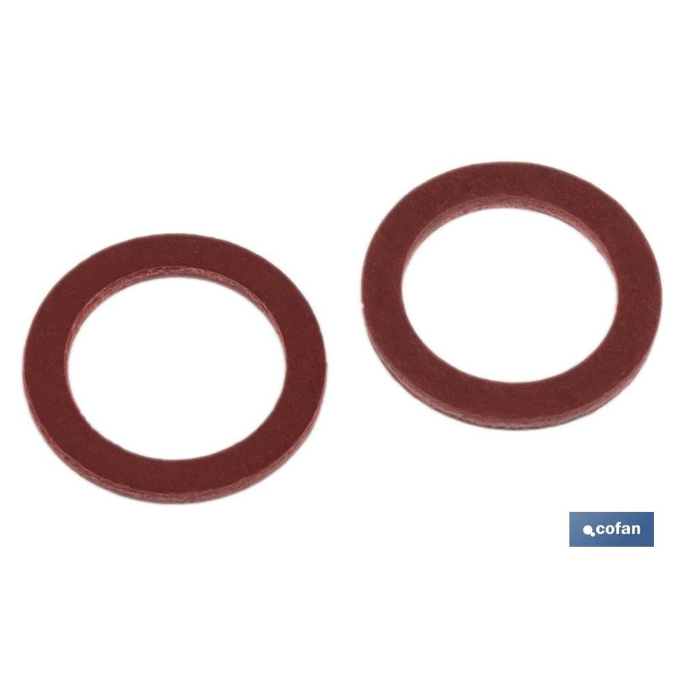 ARANDELA DE FIBRA ROJA M-4 X 8 X 1,5 (PACK: 100 UDS)