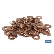 ARANDELA DE COBRE 10 x 20 x 2 TAPÓN DE CÁRTER GRUPO PSA (PACK: 100 UDS)