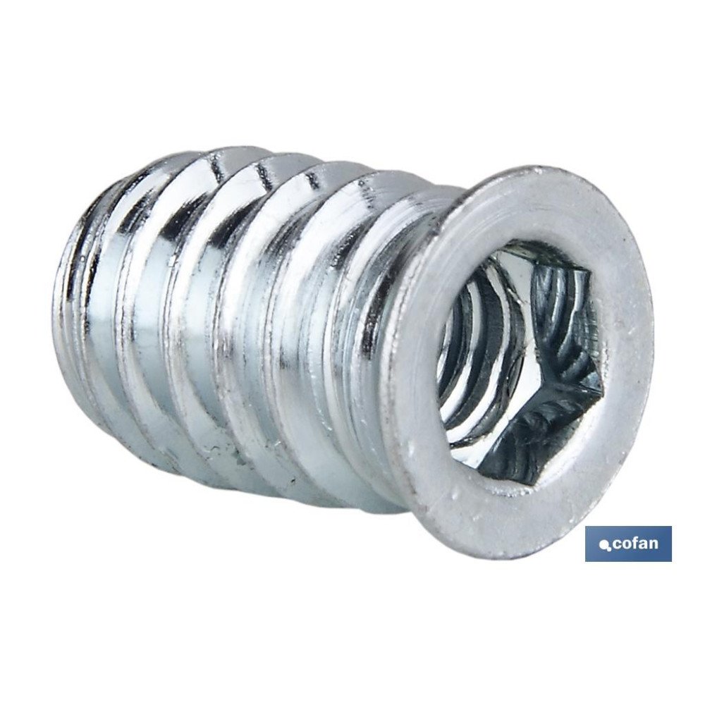 TUERCA EMBUTIDA HIERRO ZINCADA 06X20 (PACK: 200 UDS)