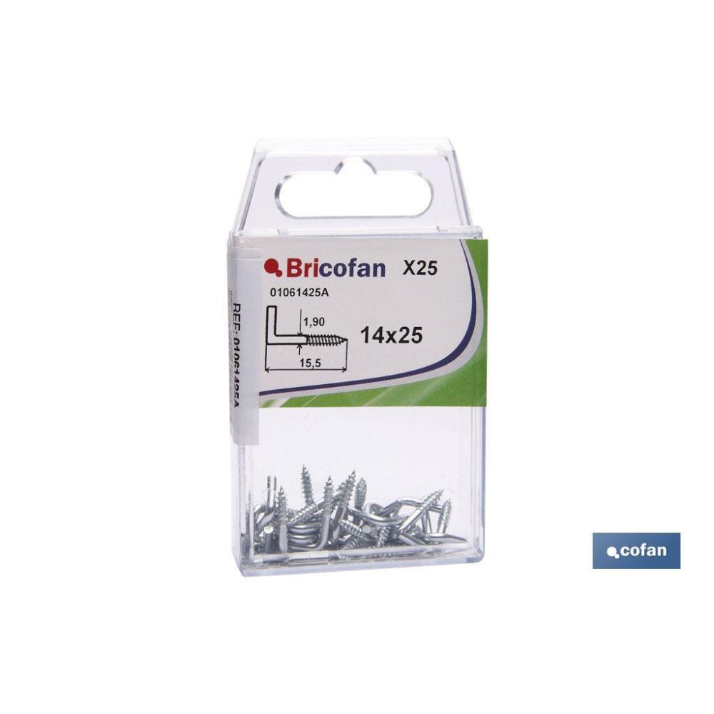 BL 6 UDS. 20X60 ZINCADO (PACK: 12 UDS)