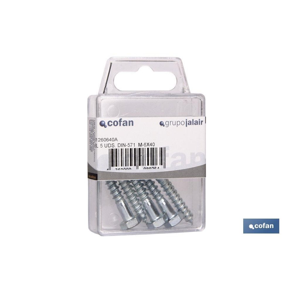 BL 5 UDS. DIN-571 M-6X40 (PACK: 10 UDS)