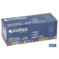 LÁMPARA COFAN P21W (BAU15s) 12V (Descentrada) venta unitaria (PACK: 1 UDS)
