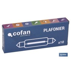 LÁMPARA PLAFONIER C10W (11X38mm) 12V venta unitaria (PACK: 1 UDS)