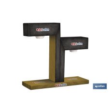 EXPOSITOR ELECTRICO MOSTRADOR 2 GLOBOS E27 (PACK: 1 UDS)