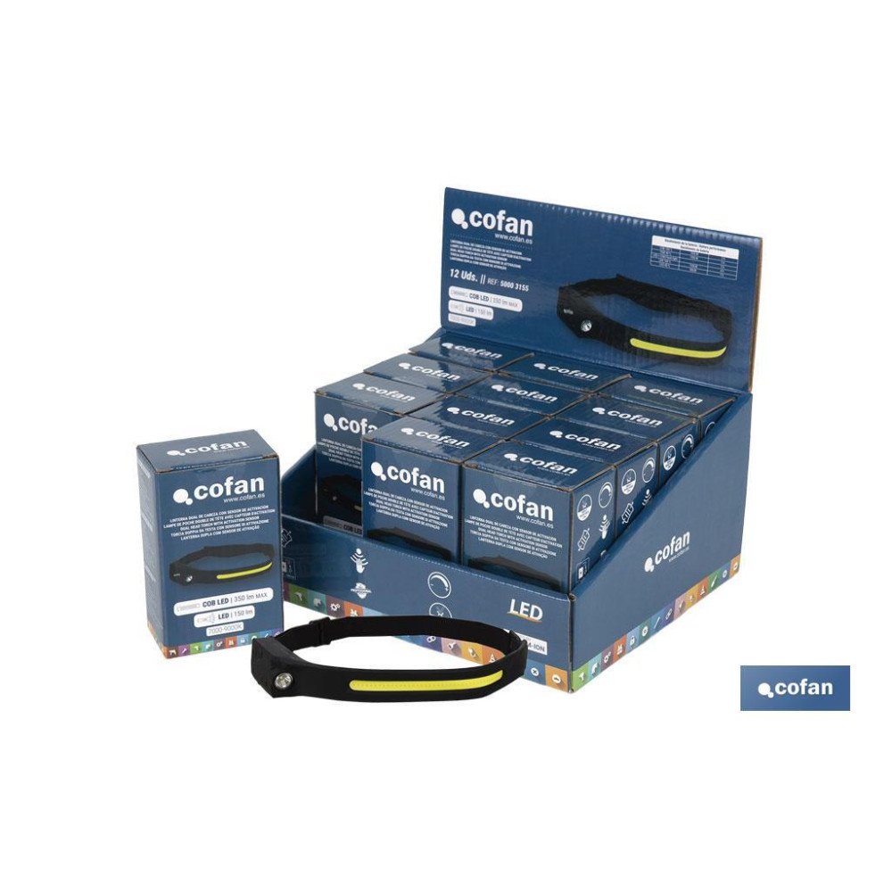 EXPOSITOR LINTERNA DUAL DE CABEZA 12 UDS (PACK: 1 UDS)