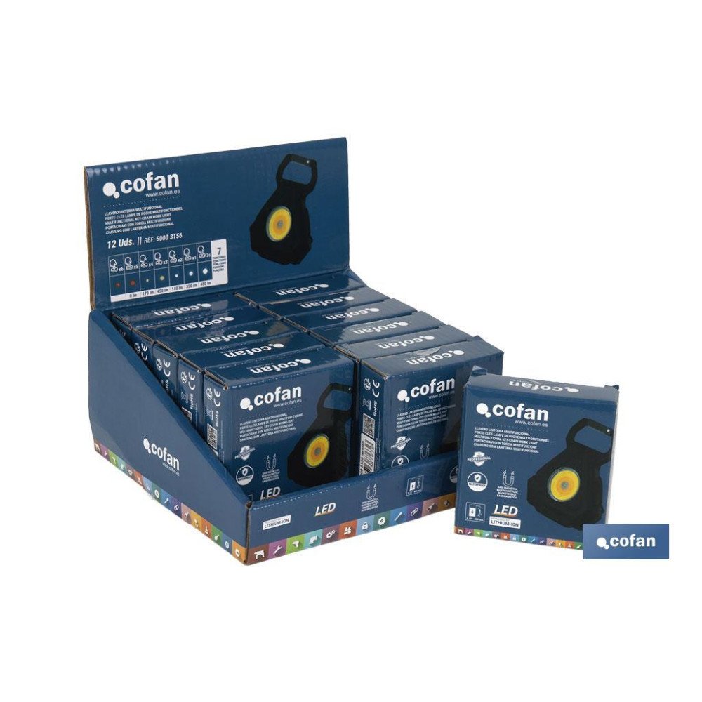 EXPOSITOR LLAVERO LINTERNA 12 UDS (PACK: 1 UDS)