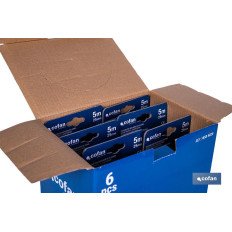 EXPOSITOR FLEXÓMETRO PROTEC. GOMA 25 MM X 5 M 6 UDS. (PACK: 1 UDS)