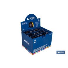 EXPOSITOR FLEXÓMETRO PROTEC. GOMA 25 MM X 8 M 6 UDS. (PACK: 1 UDS)