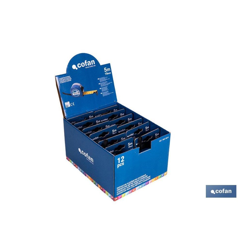 EXPOSITOR FLEXÓMETRO ESTÁNDAR 19 MM X 5 M 12 UDS. (PACK: 1 UDS)