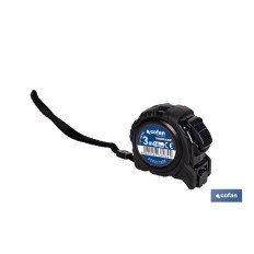 EXPOSITOR FLEXÓMETRO HOJA NEGRA DOBLE CARA 16 MM X 3 M 12 UDS. (PACK: 1 UDS)