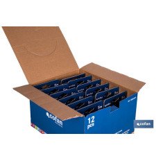 EXPOSITOR FLEXÓMETRO HOJA NEGRA DOBLE CARA 19 MM X 5 M 12 UDS. (PACK: 1 UDS)