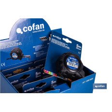 EXPOSITOR FLEXÓMETRO HOJA NEGRA DOBLE CARA 25 MM X 5 M 6 UDS. (PACK: 1 UDS)