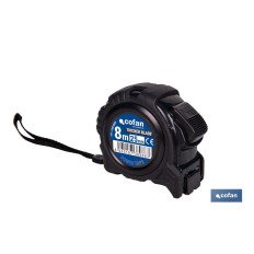 EXPOSITOR FLEXÓMETRO HOJA NEGRA DOBLE CARA 25 MM X 8 M 6 UDS. (PACK: 1 UDS)