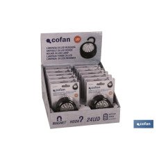 EXPOSITOR 12 UDS LINTERNA 24 LED IMAN/GANCHO (PACK: 1 UDS)