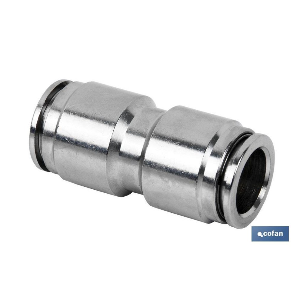EMPALME RAPIDO METALICO RECTO T-12 (PACK: 5 UDS)