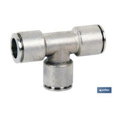 EMPALME RAPIDO METALICO TE TUBO DE 8 (PACK: 5 UDS)