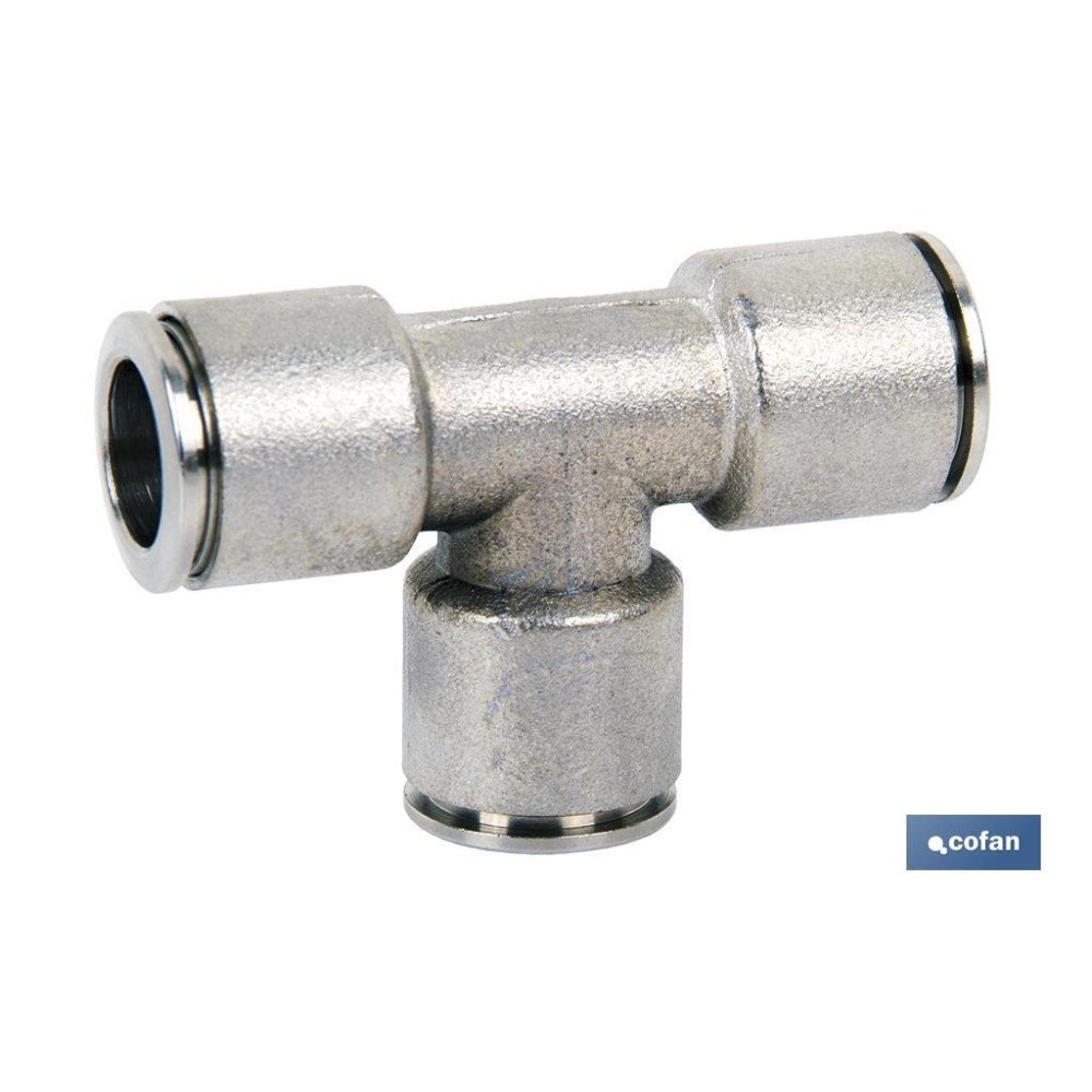 EMPALME RAPIDO METALICO TE TUBO DE 12 (PACK: 5 UDS)