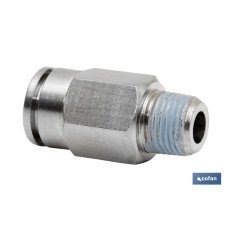 CONEXION RECTA TUBO 12mm. MACHO 1/4 (PACK: 5 UDS)