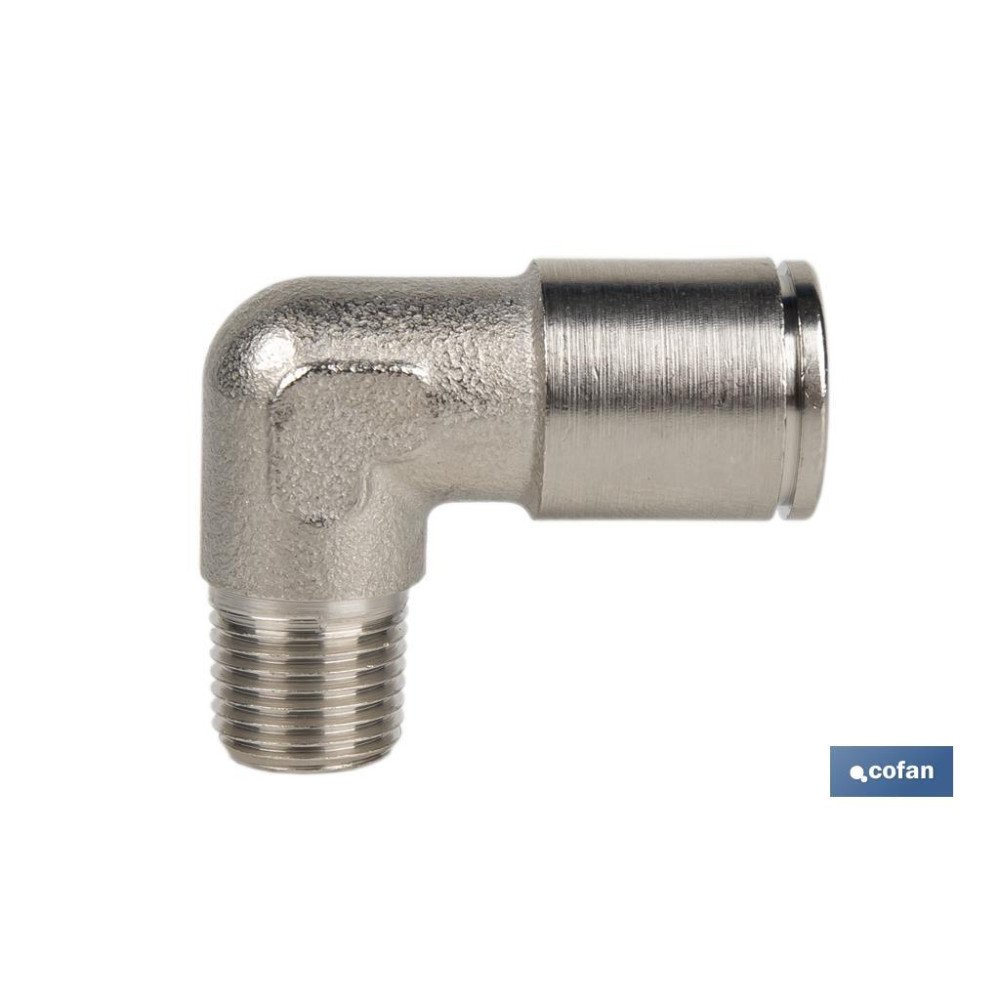 CONEXION CODO  TUBO 4mm. ROSCA 1/4 (PACK: 1 UDS)