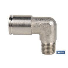 CONEXION CODO  TUBO 14mm. ROSCA 3/8 (PACK: 1 UDS)