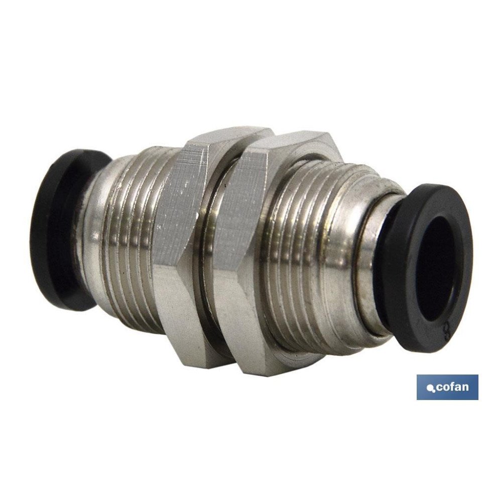 UNION RECTA PASAMUROS TUBO-TUBO POLÍMERO M-8 (PACK: 1 UDS)