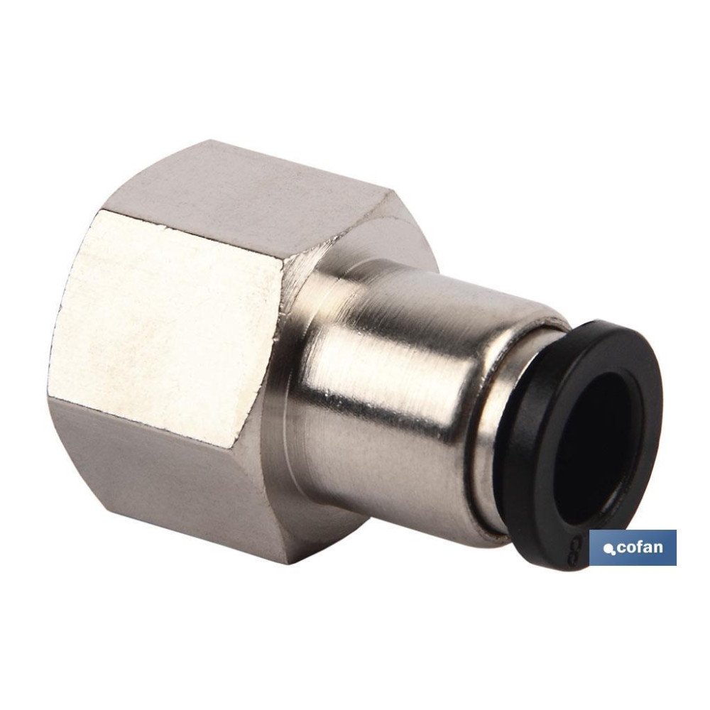 RACOR RECTO ROSCA HEMBRA T-6 R-3/8 (PACK: 1 UDS)