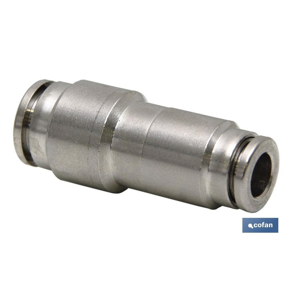 UNIÓN RECTA REDUCIDA TUBO-TUBO LATÓN NIQ. M-6-4 (PACK: 1 UDS)