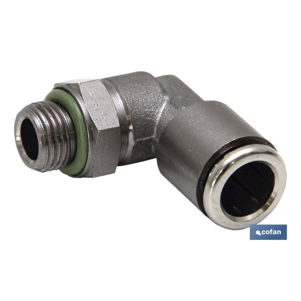 CODO MACHO CILÍNDRICO GIRATORIO TEA T-6 R-1/4 (PACK: 1 UDS)