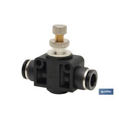 REGULADOR DE FLUJO UNIDIRECCIONAL EN LINEA TUBO-TUBO D-4 (PACK: 1 UDS)