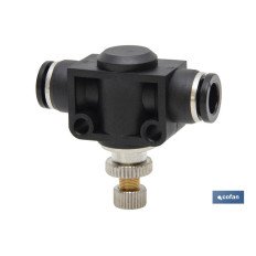 REGULADOR DE FLUJO UNIDIRECCIONAL EN LINEA TUBO-TUBO D-4 (PACK: 1 UDS)