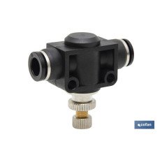 REGULADOR DE FLUJO UNIDIRECCIONAL EN LINEA TUBO-TUBO D-6 (PACK: 1 UDS)
