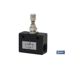 REGULADOR DE FLUJO UNIDIRECCIONAL EN LINEA H-H R-1/4 (PACK: 1 UDS)