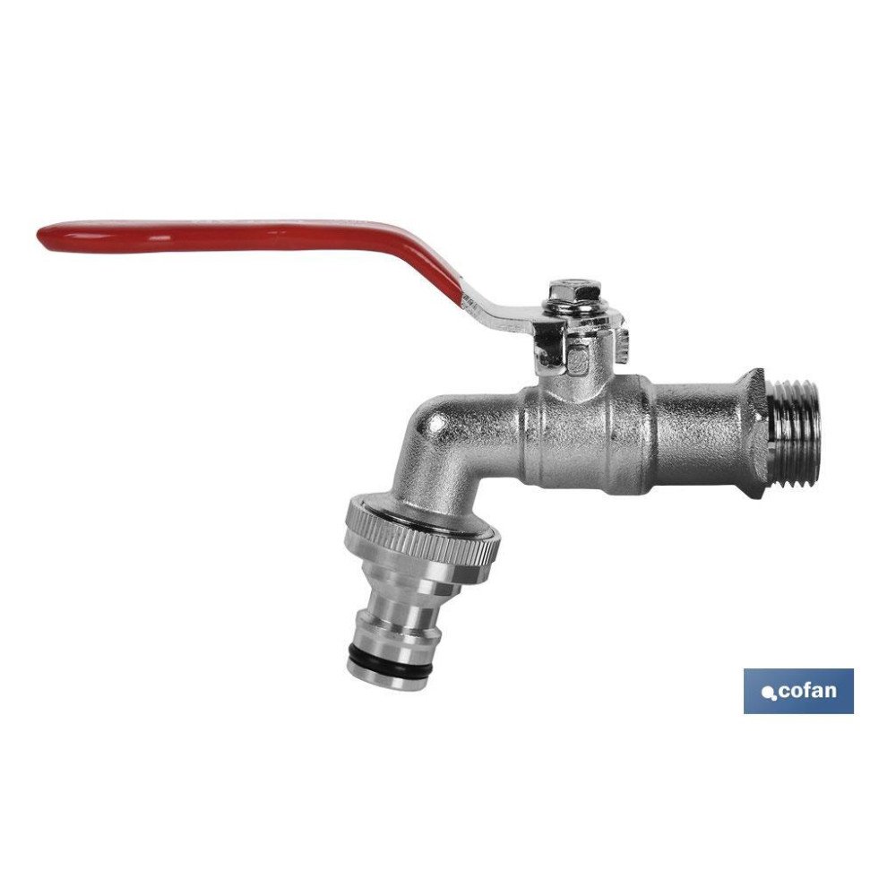GRIFO CON MANETA PARA MANGUERA 1 X 1 (PACK: 1 UDS)