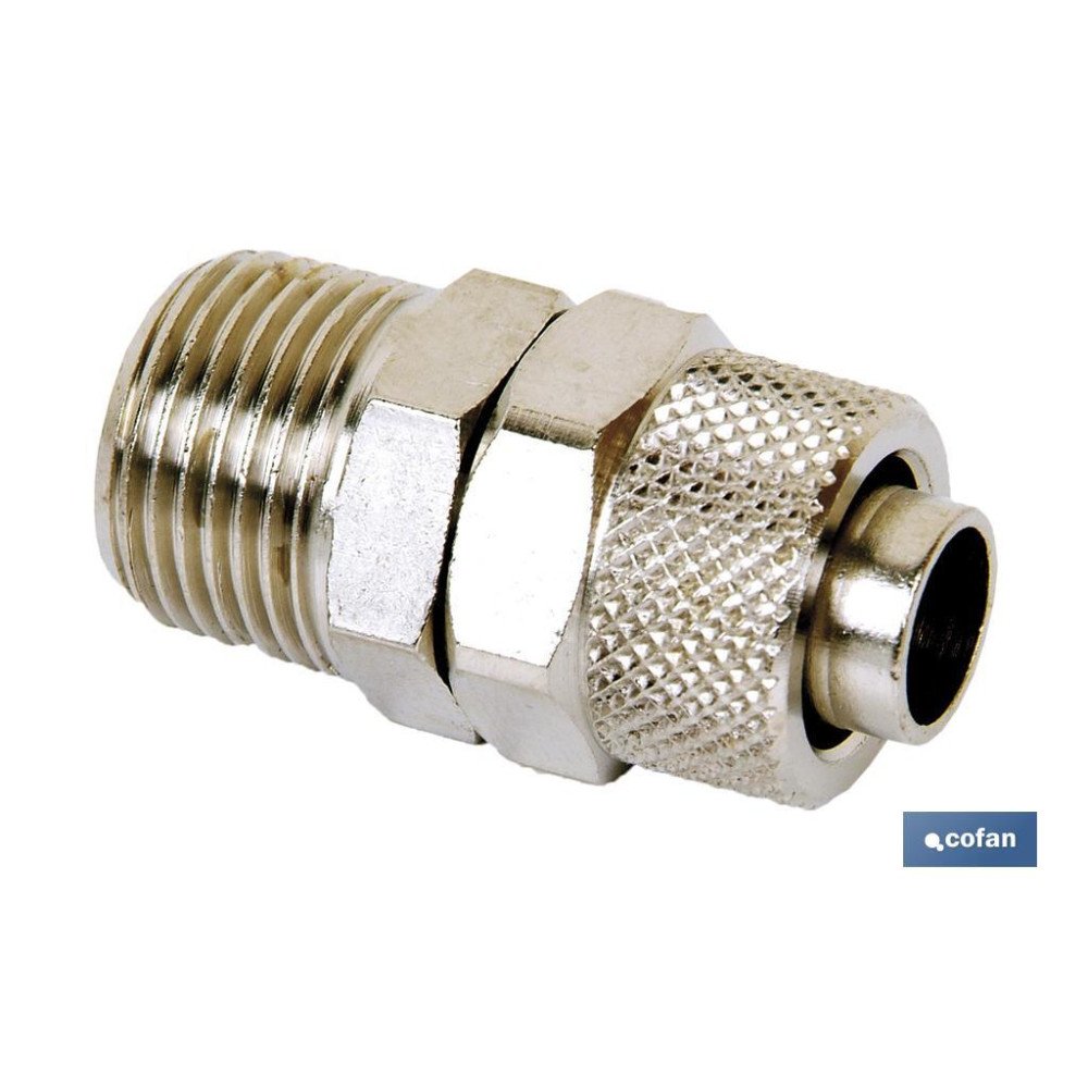 RECTO MACHO CONICO T10/8 - R1/2 (PACK: 5 UDS)