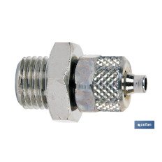RECTO MACHO ROSCA METRICA T6/4 - M12X1 (PACK: 1 UDS)