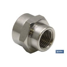 MANGUITO H-H REDUCIDO LATÓN NIQ. M-3/8 R-1/2 (PACK: 1 UDS)