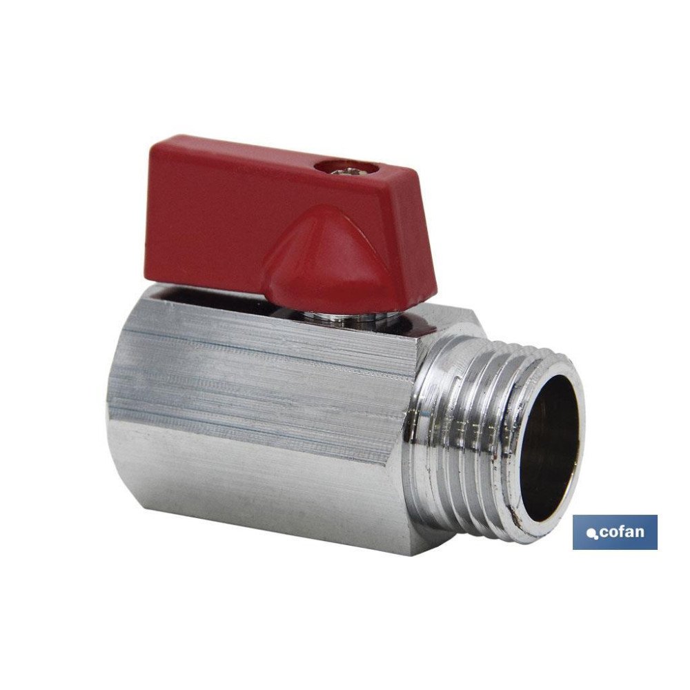 VÁLVULA ESFERA HEXAGONAL M-H R-1/2 (PACK: 1 UDS)