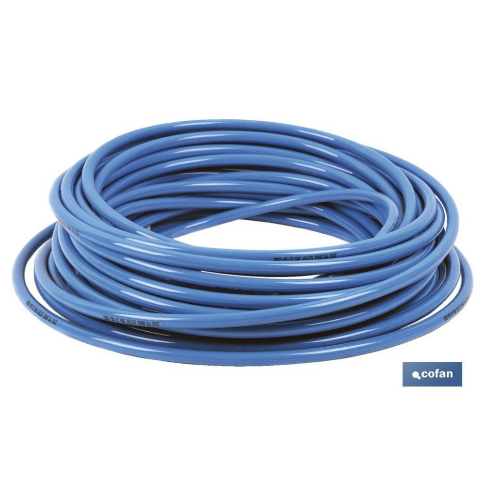 CAJA 25MT TUBO POLIURETANO AZUL 4X6 (PACK: 1 UDS)