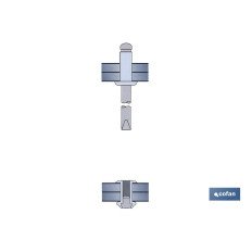 BLÍSTER DE 15 UDS. REMACHE DE ALUMINIO 48X12 VENTA UNITARIA (PACK: 1 UDS)