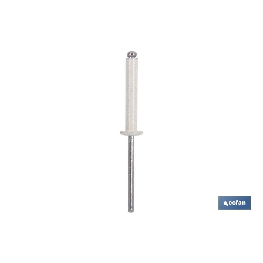 REMACHE ALUMINIO NORMAL BLANCO 3.2 X 8 MM (PACK: 1000 UDS)