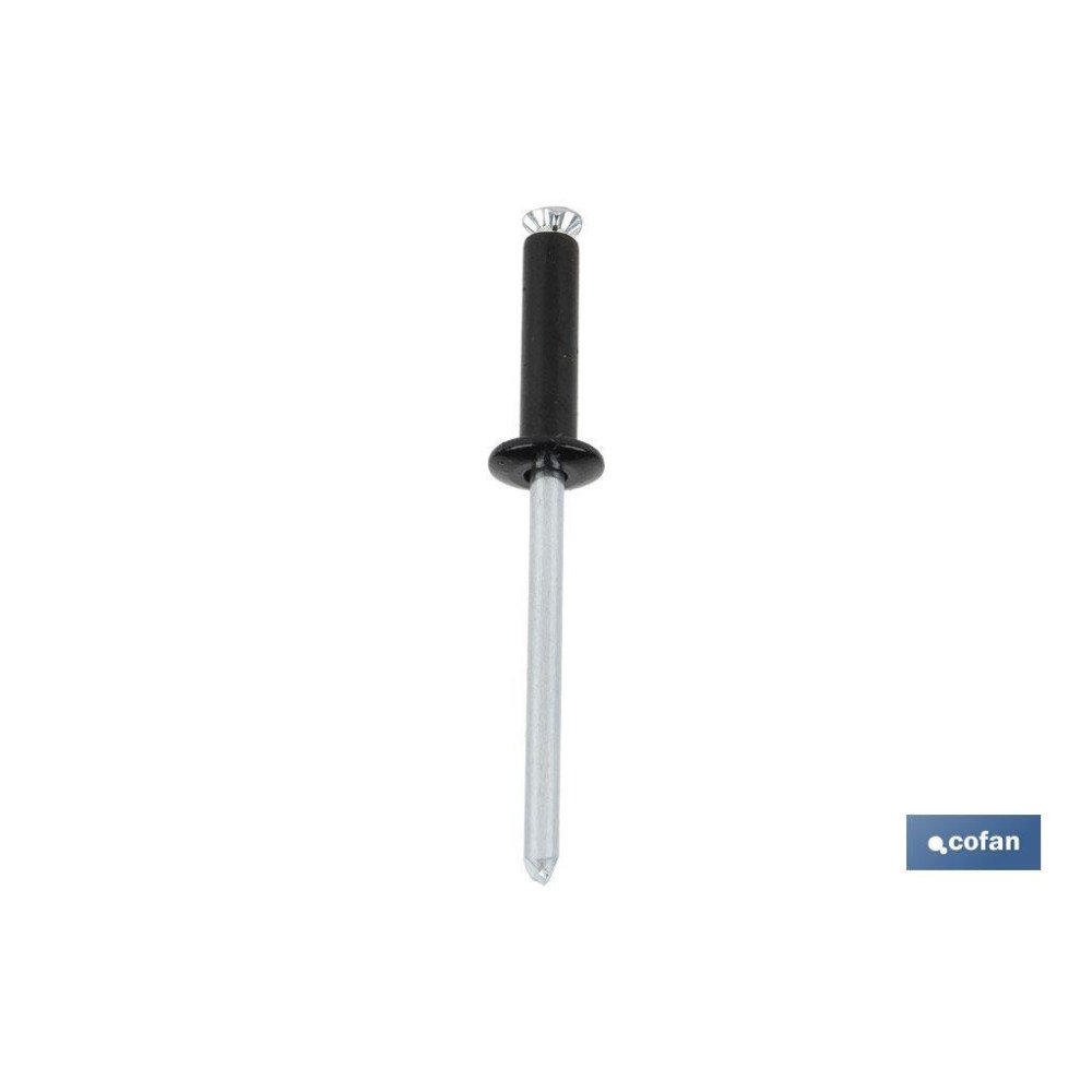 REMACHE DE FLOR NEGRO 4.8 X 16 MM (PACK: 500 UDS)