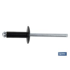 REMACHE FLOR CABEZA ANCHA NEGRO 4,8 X 16 MM (PACK: 250 UDS)