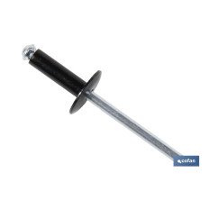 REMACHE FLOR CABEZA ANCHA 4,8 X 20 MM NEGRO (PACK: 250 UDS)
