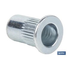 TUERCAS REMACHABLES RANURADAS ANCHAS ACERO M5 (PACK: 500 UDS)
