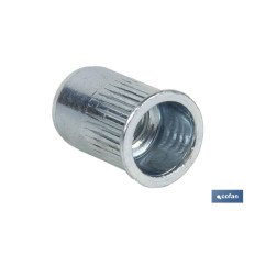 TUERCAS REMACHABLES RANURADAS CABEZA REDUCIDA ACERO M6 (PACK: 500 UDS)