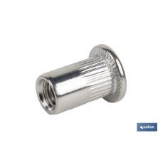 TUERCAS REMACHABLES RANURADAS ANCHAS INOX A-2 M5 (PACK: 500 UDS)